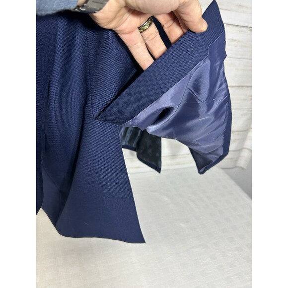 Joe Joseph Abboud Navy 100% Wool 2 Button Blazer Sport Coat Jacket Mens 50R Slim - Picture 6 of 16